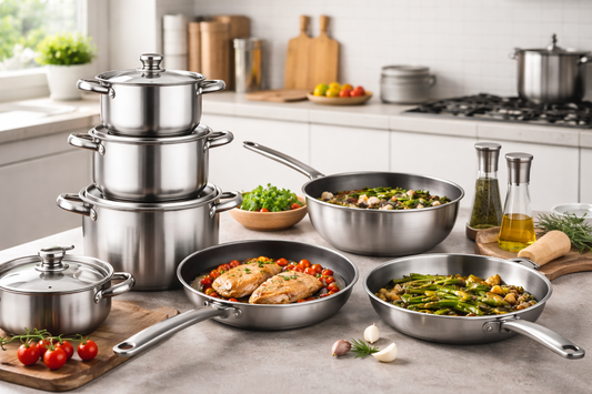 Pourquoi choisir des casseroles et poêles en acier inoxydable pour votre cuisine ?