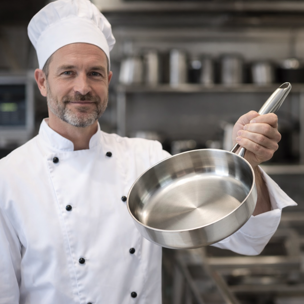 Poêle professionnelle en acier inoxydable 316 antiadhésive